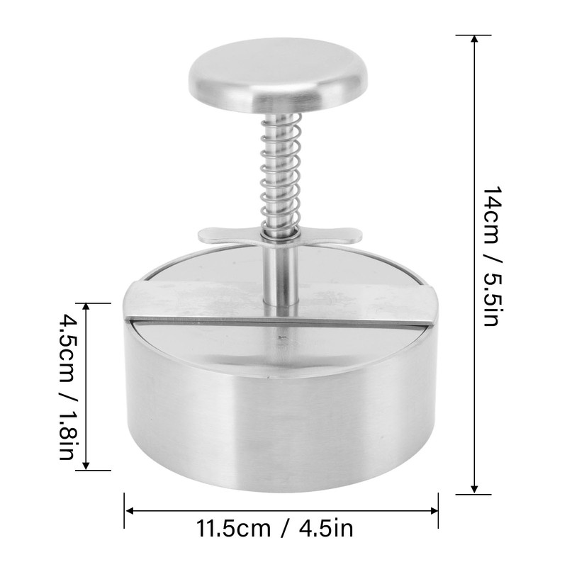 Hamburger Press Patty Maker 304 Stainless Steel Hamburger Meat Press
