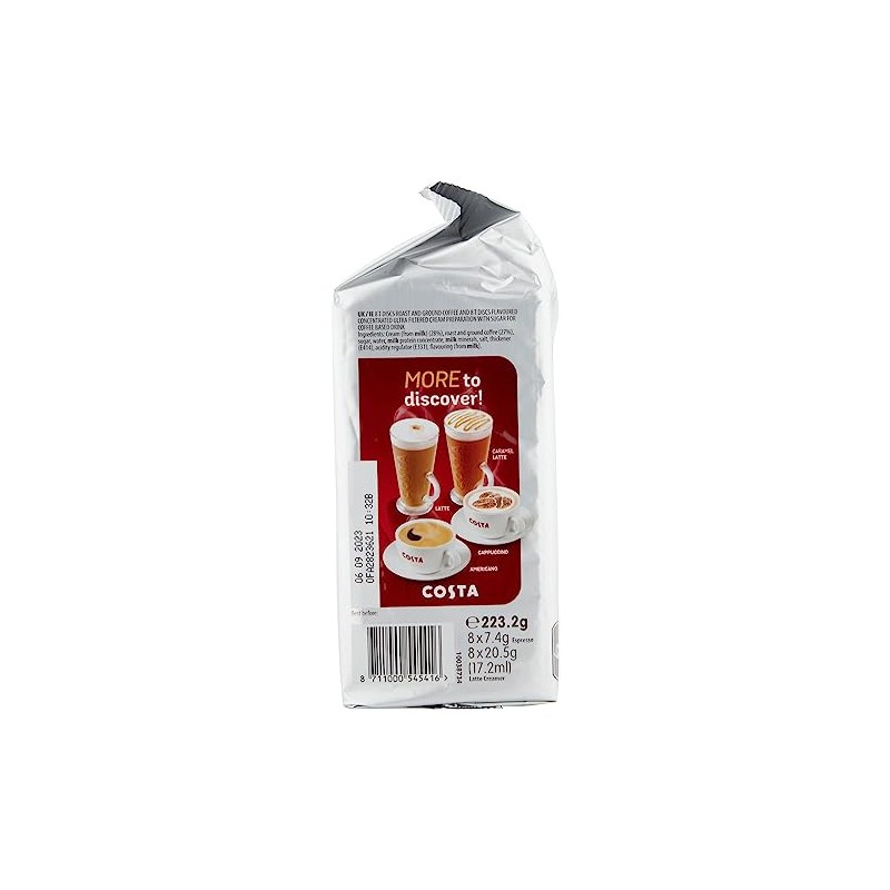 Tassimo Costa Latte Coffee Pods 1x 8