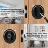 KIDOACOW Round Pocket Door Lock and Edge Pull, Privacy Pocket