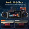 WiFi 360° Dash Cam Front and Rear Inside,4 Channel 3"