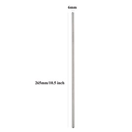 Reusable Metal Straw 50Pcs in Bulk.265mm Reusable Stainless Steel Straight Straws.NiceCaTeLe Drinking Straws Wholesale for 30 oz & 20 oz Tumblers Yeti Water Bottle(265mm Long, 50Pack Straight Silver)