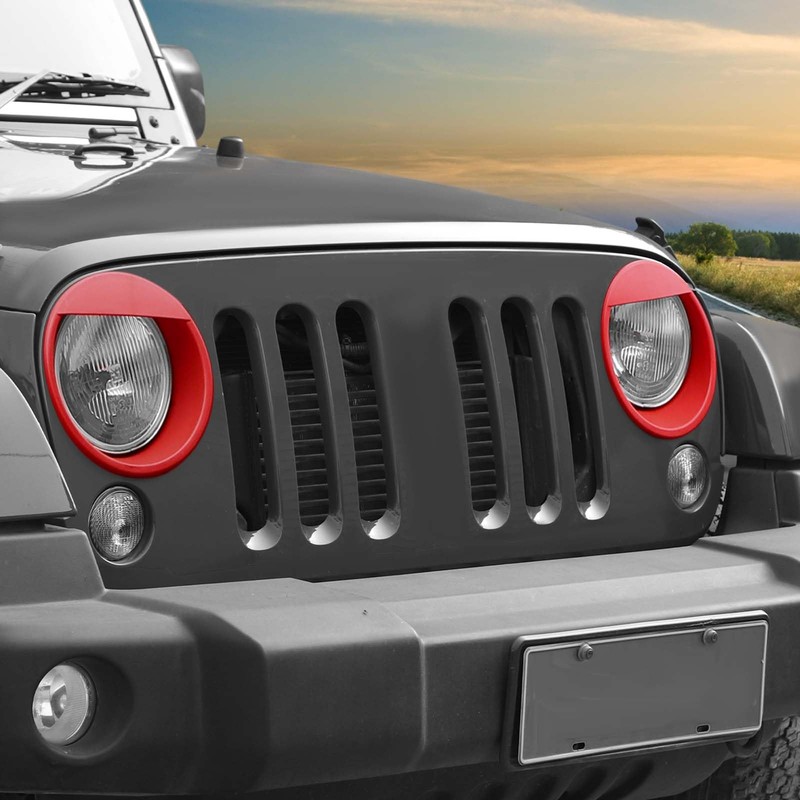 SQQP Front Light Headlight Cover, Angry Bird Style Bezels Trim