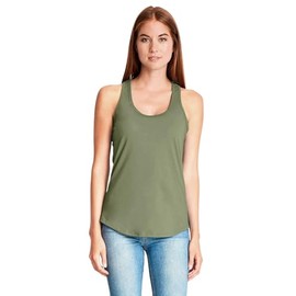 Next Level Ladies' Gathered Racerback Tank 2XL MILITARY GREEN