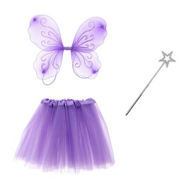 Zac's Alter Ego 3 Piece Fancy Dress Butterfly Wings, Wand & Tutu Fairy Set
