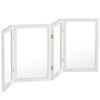 2 ft. Short Clear Plastic Partition White 4 Panel