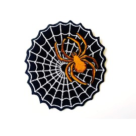 Spider On Web Patch Jacket Biker Rider Motorcycle Jacket Vest Costume Embroidered Sewing Iron on Patch Embroidered Biker