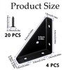 Corner Bracket, 4 Packs Bed Corner Support with 20 Pcs