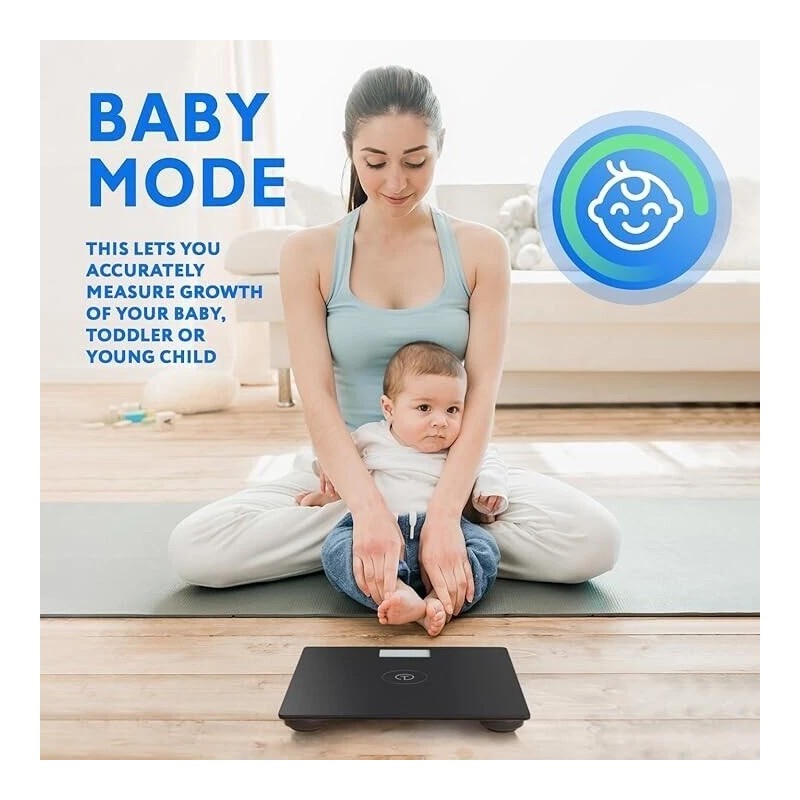 T Electronics Digital Scale for Body Weight up to 440lbs