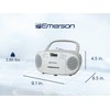 Emerson Portable CD Player Boombox with Cassette Player Combo, Tape