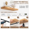 Acovy Floating Shelves, 8" Deep Rustic Solid Wood Wall Mounted