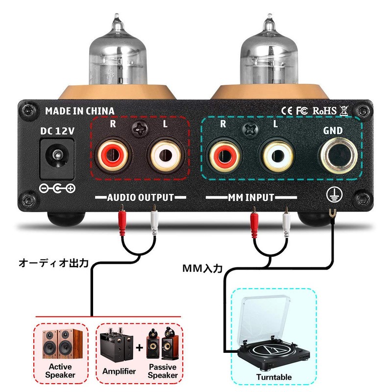 Douk Audio T3 PRO MM Phono Stage Preamp Mini Stereo