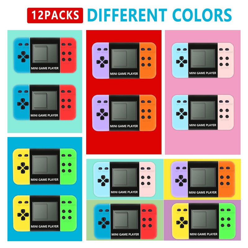 DOEA 12Pcs Video Game Party Favors, Arcade Video Game Keychain