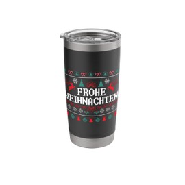 Frohe Weihnachten German Merry Christmas Holidays Germany Stainless Steel Insulated Tumbler