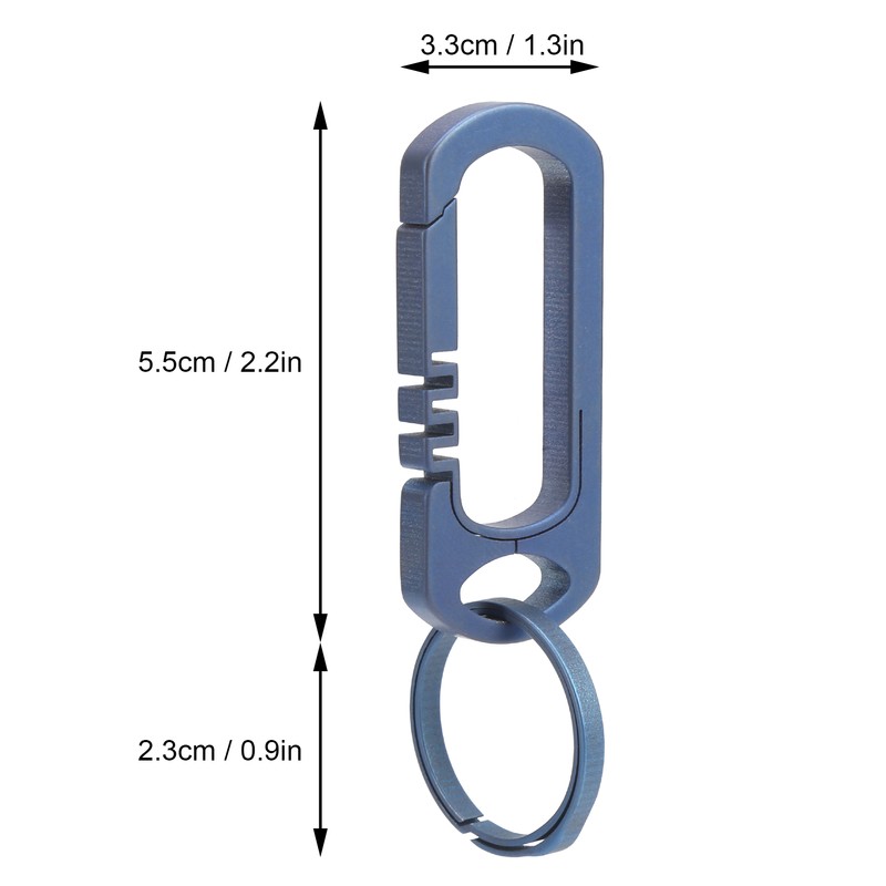 Titanium Alloy Keychain Lightweight Backpack Hanging Hook Buckle Carabiner Key