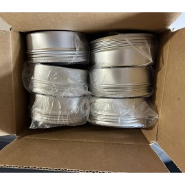 Unbranded 8 oz aluminum Tin Containers with Lids Candle Making, Crafts (quantity 6)