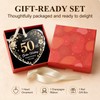 50th Anniversary Ornament - Heart Glass Wedding Gifts for Couple