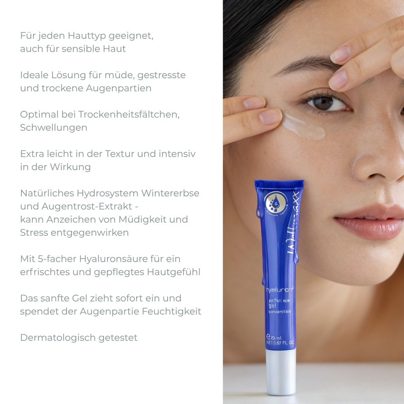 WELLMAXX Hyaluron⁵ perfect eye gel concentrate l hyaluronic eye gel