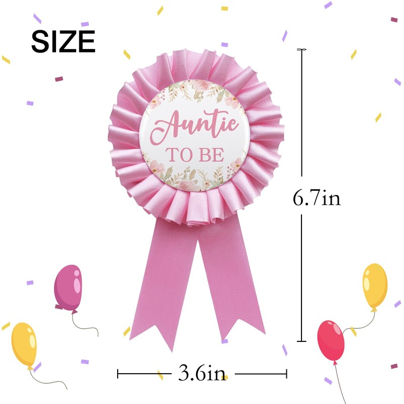 WOWOPA Auntie To Be Tinplate Badge Pin, Gender Reveal Baby