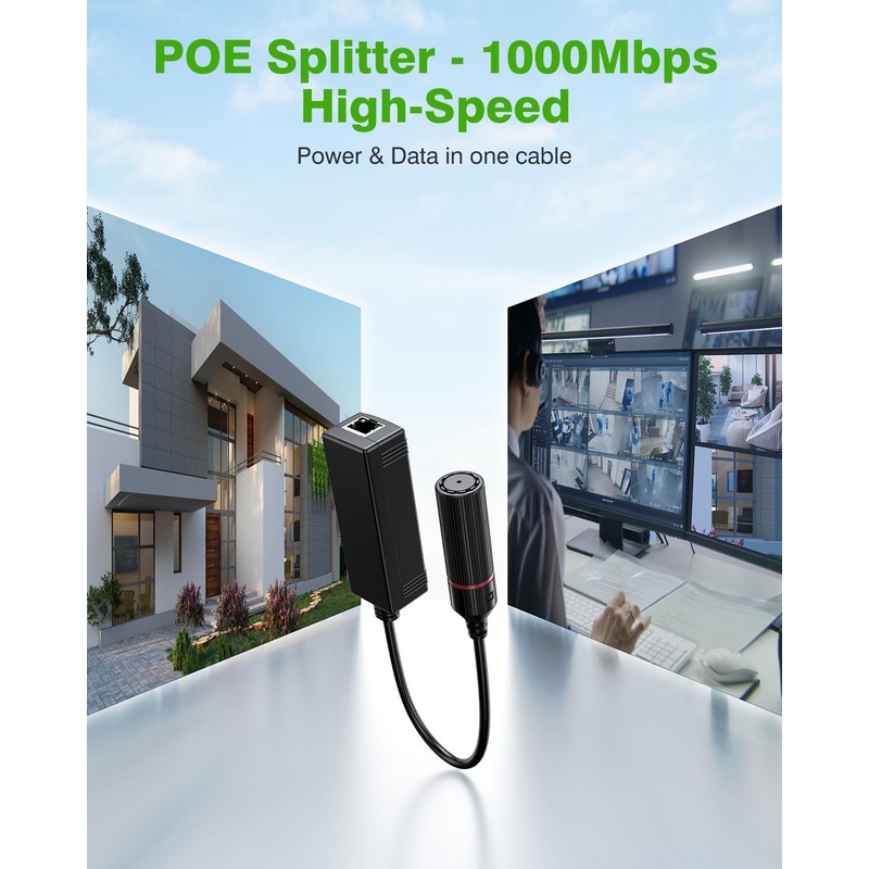 4pcs 48v to 24-Volt Converter, 48V Power Over Ethernet Adapter