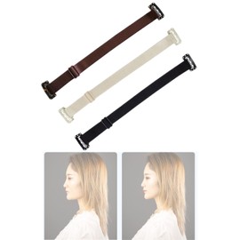 Foxy Eyes Lift Facelift Bands with Clips Instant Face Lift Band Reusable Facelift Tape for Face Invisible for Chin Neck Eyes (Single Strap & Black & Skin Tone & Brown)