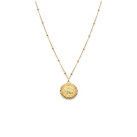 Get Back Necklaces | St. Christopher Satellite Coin Necklace (Gold)