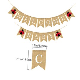 BESPORTBLE 1 Set Birthday Party Cartoon Swallowtail Banner Linen Decorative Hanging Ornament for First Birthday Celebrations Easy to Assemble Reusable for Indoor Outdoor Photo Backgrounds