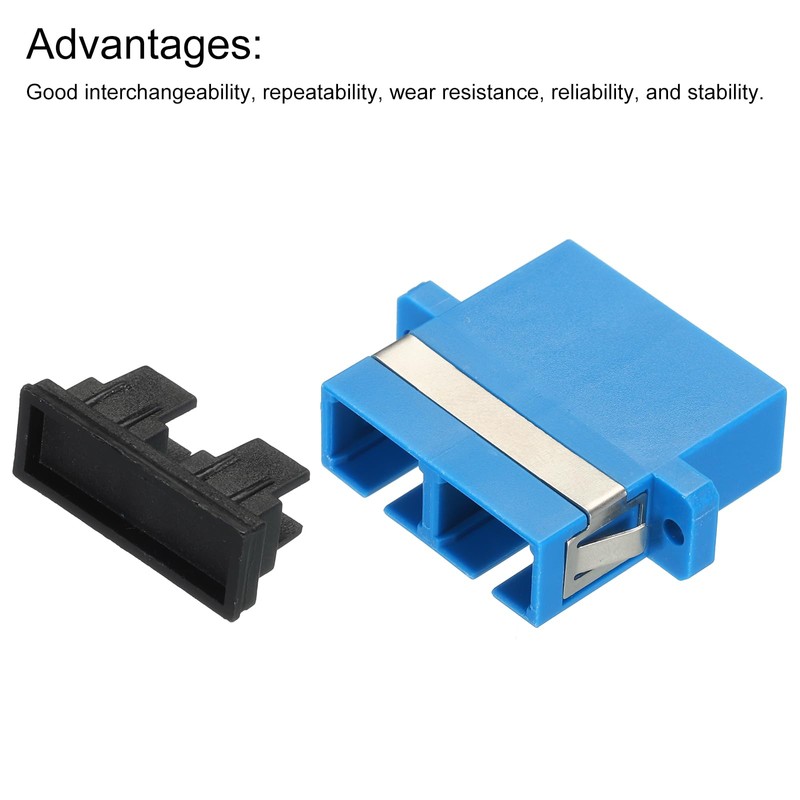 QUARKZMAN Pack of 6 Fibre Optic Adapter SC/UPC Coupling Single