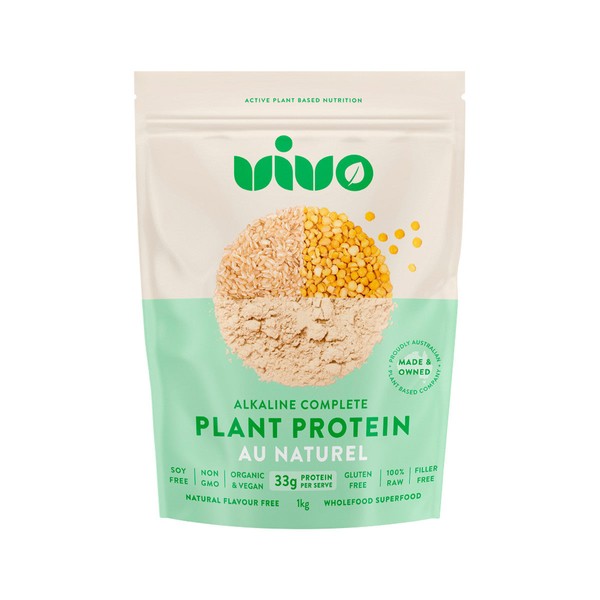 vendor-unknown Vivo Alkaline Complete Protein Raw Organic Au Naturel 1kg