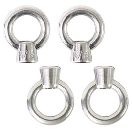 NIDAYE 5/16" UNC Marine Grade Lifting Eye Nut, 316 Stainless Steel Threaded Nut Fastener, 4 Packs