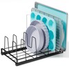 GAGUIUP Food Container Lid Organizer, Adjustable 6 Dividers Full-Metal Pot