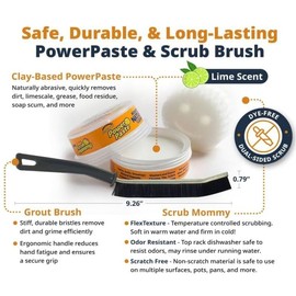 Home Power Paste Natural Cleaner Bundle, Includes Power Paste With Flexible Brush for Hard to Reach Cleaning Projects+Microfiber 1