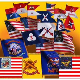 Sanheim Flags CIVIL WAR FLAG - TWO (2) FLAGS of YOUR CHOICE (54mm Size) - NEW