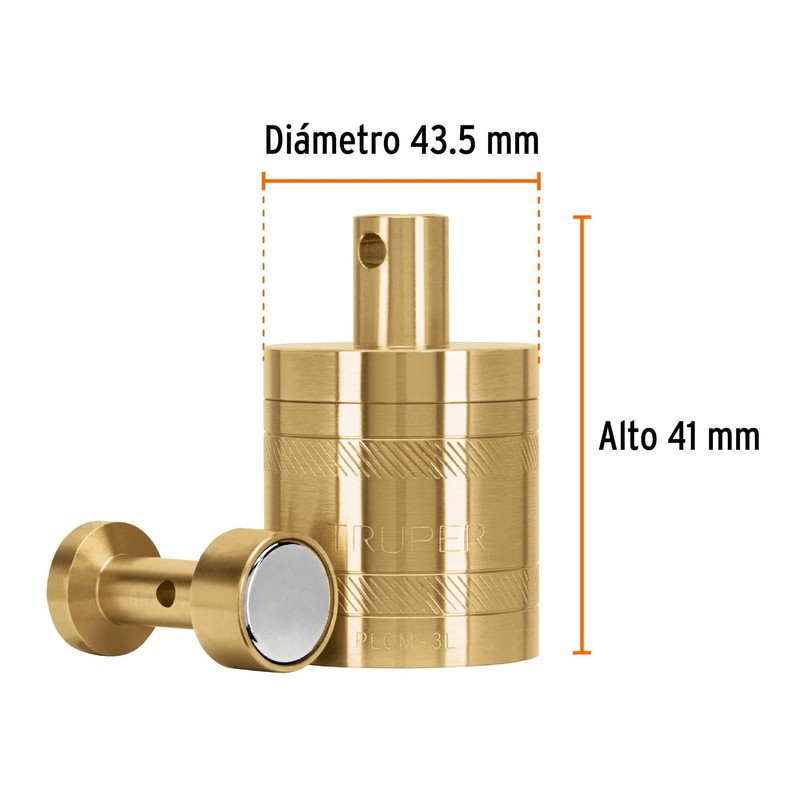 TRUPER PLOM-3L Brass Plumb Bobs w/ Center 12.4 Oz (352