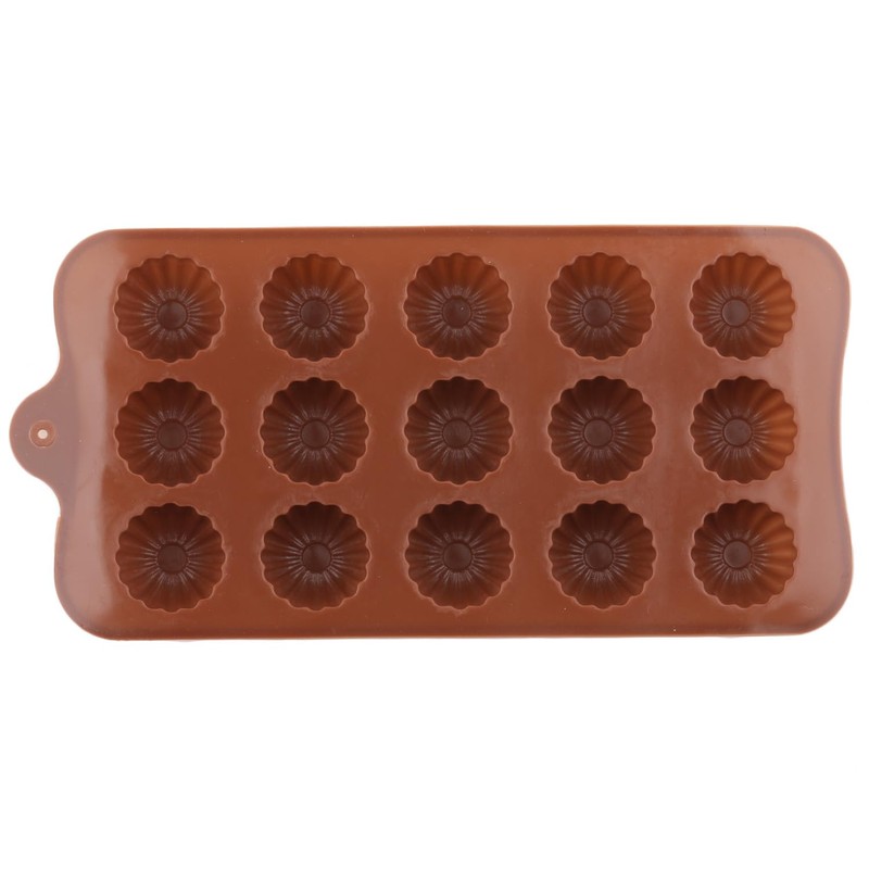 EPYHREHM 15 Cavity Semicircle Silicone Chocolate Molds For Chocolate Candy
