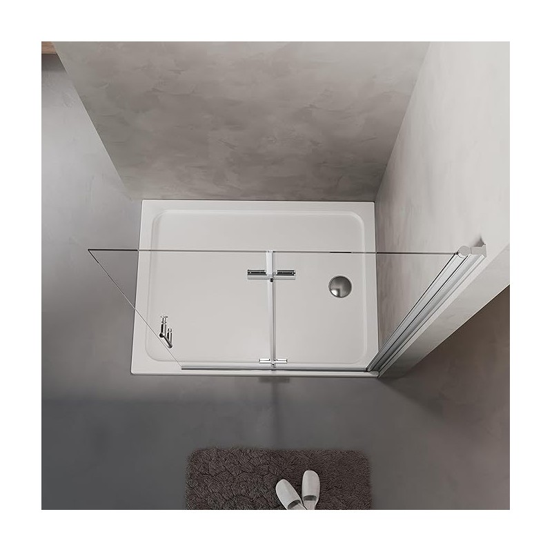 AQUENITH Shower Drain Fitting 90 mm, Flat Shower Drain Siphon
