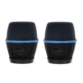 Generic For Microphone Replacement Grille for Shure BETA87, BETA 87A, BETA 87C Mic Head Cover, Microphone Ball Head Mesh Grill, Capsule Parts (Black / 2 Pack)