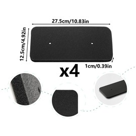 AOYEGIC Pack of 4 Dryer Filter Replacement Compatible with Candy and Compatible with Hoover 40006731, Filter Sponge, Sponge Filter, Filter Mat, for Tumble Dryers, Heat Pump Dryers (275 x 125 x 10 mm,