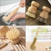 Bamboo Dish Brushes Sets 4 Tools Dish Scrub Brush Dish
