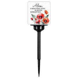 The Bridge Collection A Beautiful Soul is Never Forgotten Mother Memorial Garden Stake-Sympathy and Remembrance Gift with Inspirational Floral Design