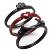 Thin Red Line Claddagh Ring Black and Red Stainless Steel