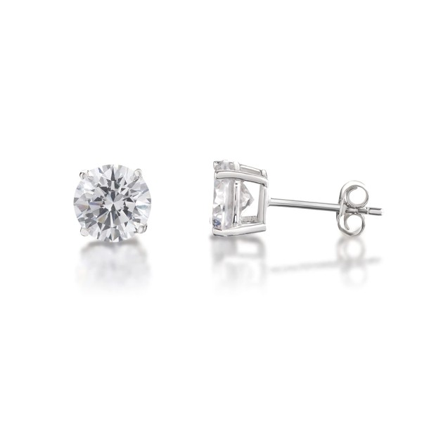 inSCINTILLE Women's and Men's 925 Silver Stud Earrings with Cubic