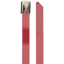 DeLOCK Stainless Steel Cable Ties L 300 x W 7.9 mm Red Pack of 10