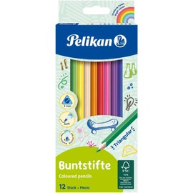 Pelikan 700115 Buntstifte, dreikant, 12 Stück, FSC