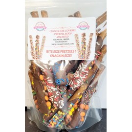 Chocolate Coated Bit Size Snacking Pretzel Rods 2 Packs 11 oz per Bag
