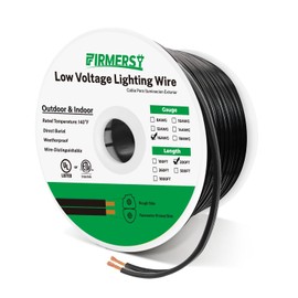 FIRMERST 16/2 Low Voltage Landscape Wire Outdoor Lighting Cable UL Listed 200 Feet