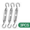 Jamiikury 3PCS M4 Hook & Hook Turnbuckle 304 Stainless Steel