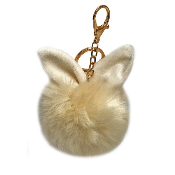 Monoa Women's Key Holder, Accessories, Cute, Rabbit Ears, Fake Fur