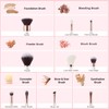 Jessup Makeup Brush Set 10 Pieces Cosmetic Makeup Brush Set