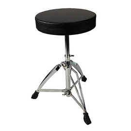 Drum Throne Chrome Double Braced Adjustable Round Swivel Seat Stool