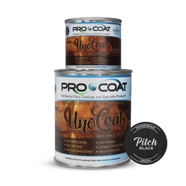 UnoCoat Hardwax Uroil with Activator - Made in USA, Advanced Wood Grain Treatment for Indoor Applications, Urethane-Modified Hard Wax Oil, for Any Wood Species-1 Pint (16oz / 473ml) - Pitch Black